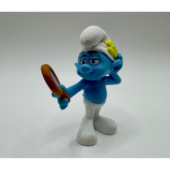 McDonald's Other - Payo McDonalds The Smurfs Vanity‎ Smurf Figure 2011 Blue Mirror Happy Meal Toy